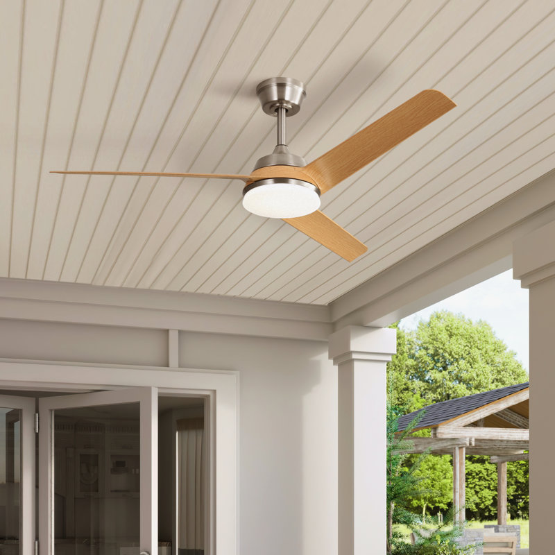 Mitali 52" Three ABS Blades Propeller Fandelier Ceiling Fan With Light Kit and Remote