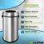 Station de recyclage ouverte 17 gallons en acier inoxydable, poubelle et compost