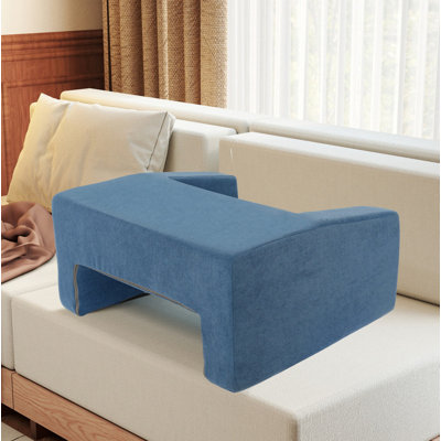 Bureau multifonctionnel non pliable avec coussins de recouvrement, coussin de lecture et de jeu pour la sieste, le travail et le canapé, housse lavable à la machine, bleu