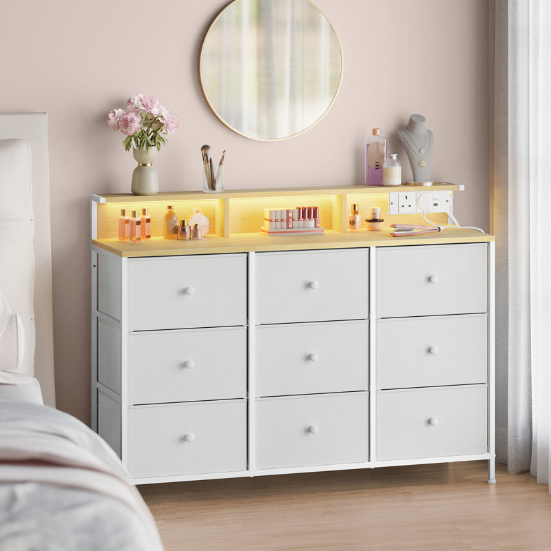 Denorris 114cm W Chest of Drawers, White