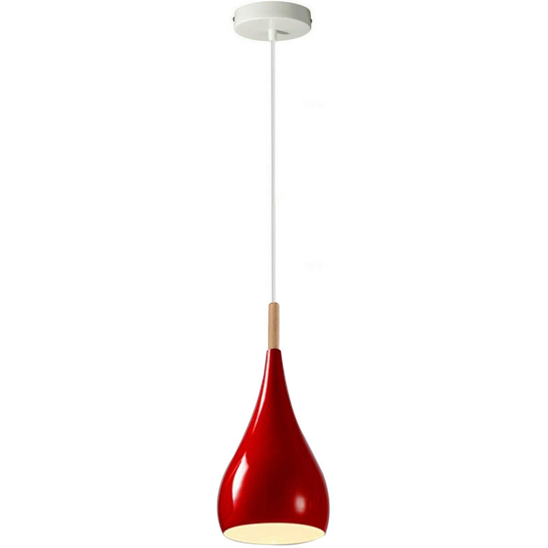 Byrd 1 - Light White Pendant, Red