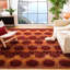 Asian Fusion Rose/Burgundy Hand-Knotted Area Rug-2083365461