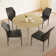 Round Dining Table Set, Mid Century Modern Small Round Dining Table Set, Saving Space (1table + 4 Chairs)