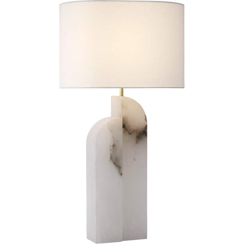 Kelly Wearstler Savoye Large Left Table Lamp, Alabaster