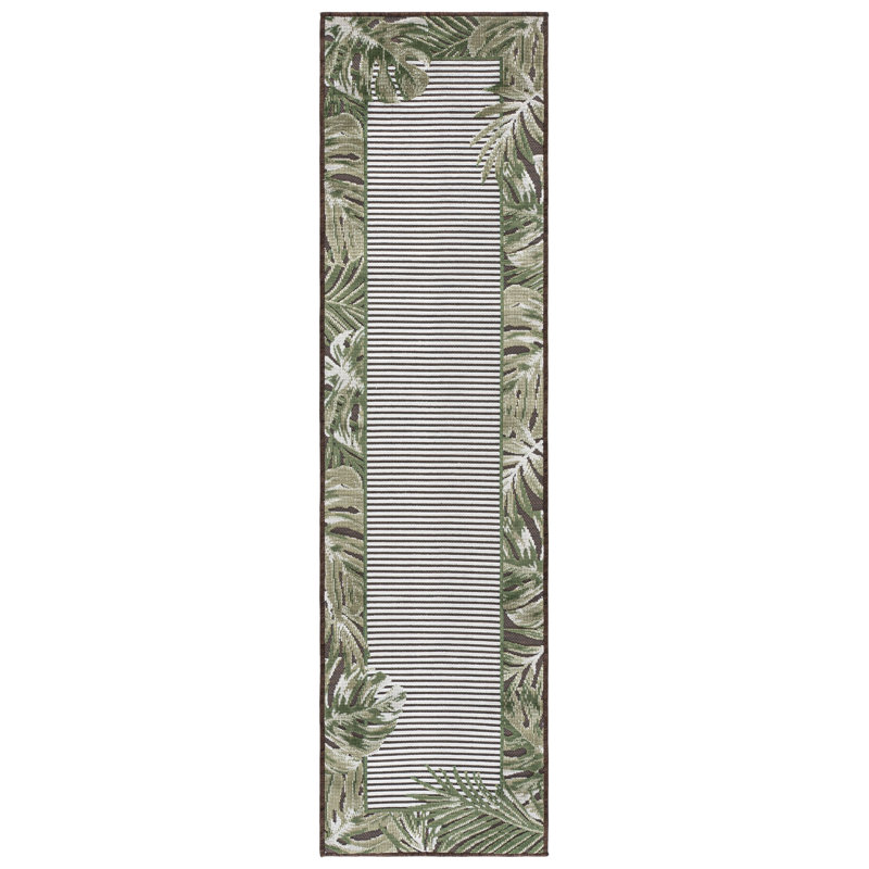 Tapis d'intérieur / extérieur à motif floral Cabana, Runner 2' x 8'