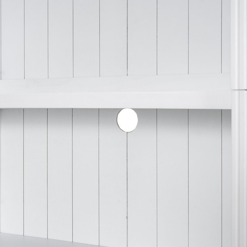 Tall 5 Shelf Standard Bookcase, White