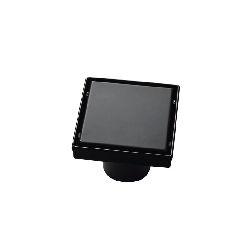 4 In. X 4 In. Stainless Steel Square Shower Drain With Tile-In Pattern Surface