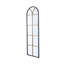 Miroir de plancher arqué 23,5 x 74,5 po noir et doré
