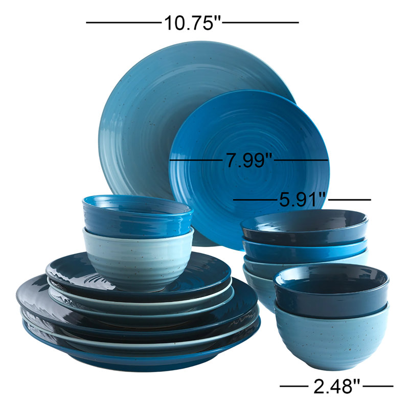 Siterra 16 Piece Dinnerware Set, Service for 4