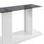 Marilla Console rectangulaire noire et blanche avec base en piédestal