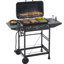 Barbecue au propane à 4 brûleurs avec brûleur latéral, 4 brûleurs, 42 000, grilles recouvertes d'émail, 1 table en émail mobile