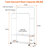 Zenaida 31.3'' Iron Rolling Clothing Rack