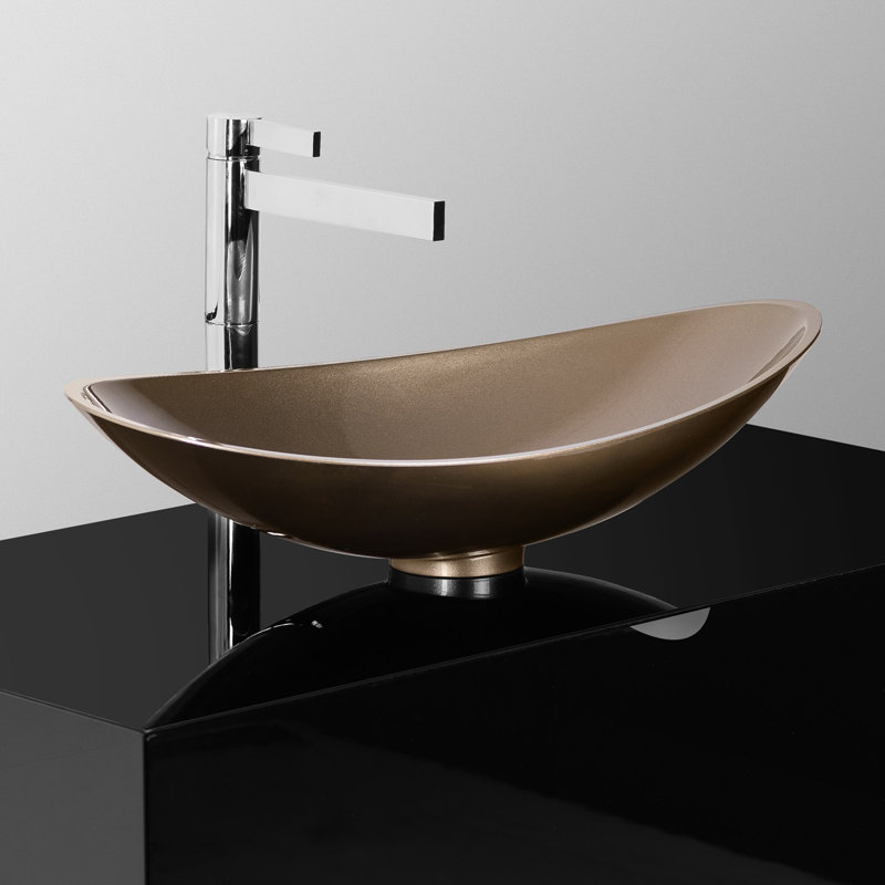 Milano 25.6'' L Bathroom Sink, Champagne Starlight