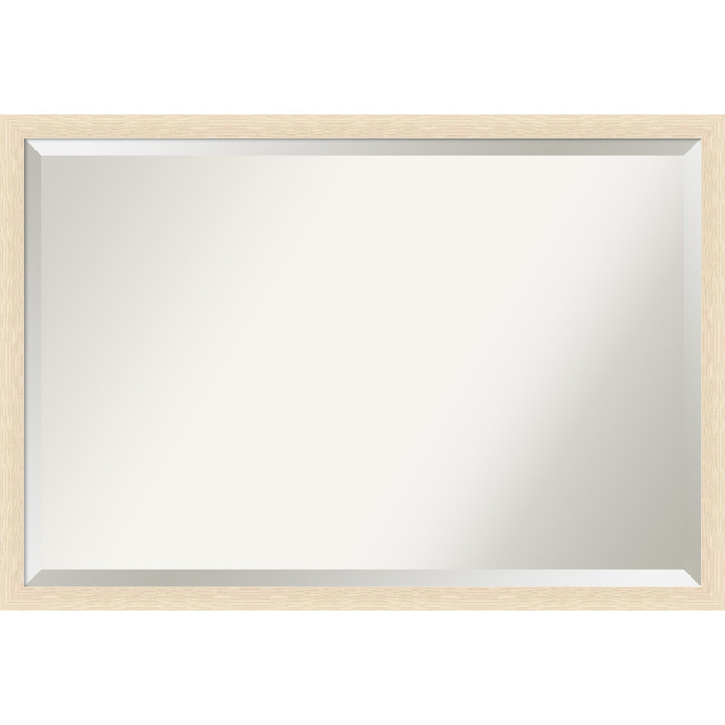 Miroir mural en bois Jobany, Brun clair, Rectangle, 26 po x 38 po