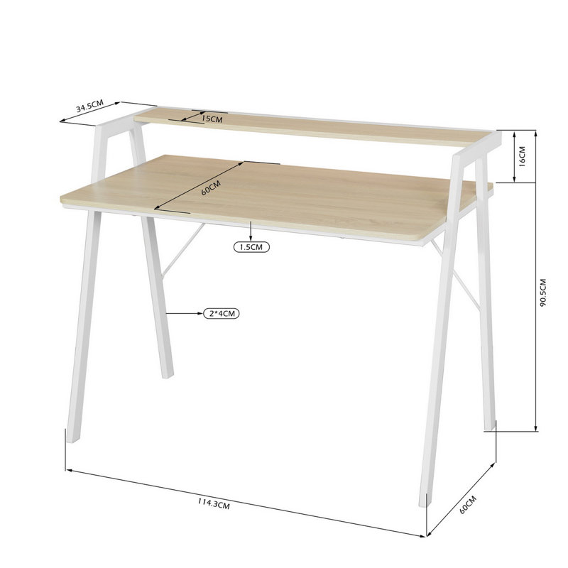 Hola Metal Base Writing Desk