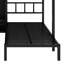 Lit superposé en métal avec bureau pliant, garde-robe à DEL