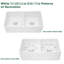 Évier encastré en céramique blanche - 18 po x 10 po x 33 po, 93 lb, paroi solide, et lavabo d'apparence profonde d'apparence propre: P 33,03 po x l 18,5 po, H 10,03 po, approuvé