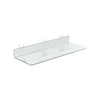 Mini Clear Plastic Molded Bucket, Storage Container Bin for Pegboard,  Slatwall, or Counter with 2 Metal U-Hooks, Size: 4 W x 6.875 D x 5.87H,  4-Pack - Azar Displays