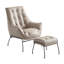 Fauteuil d'appoint capitonné avec repose-pieds Veranzano-96830454