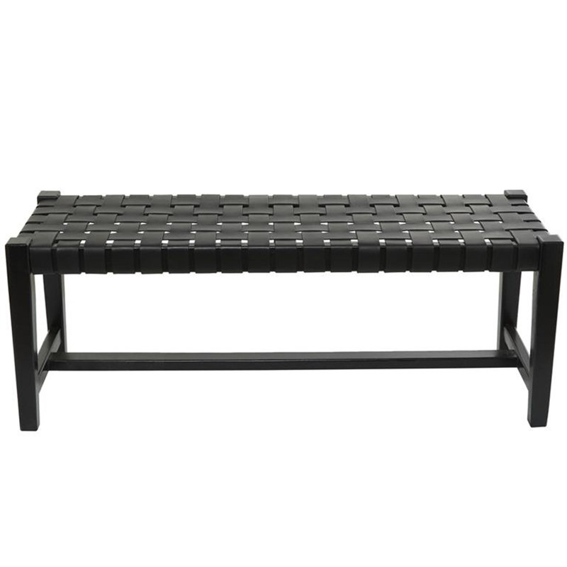 Jethroe Wood Woven Bench