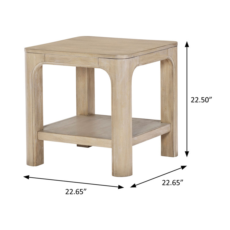 Table de bout côtière 22,65 po, brun