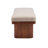 Lindeno 55" Modern Farmhouse  Upholstered Bench with Solid Rubber Wood Legs-126016366