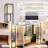 Floor Lamp With Storage Shelves, Linen Shade, Pull-Chain Switch, Etl Approved, Ambient Lighting