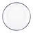Argon Tableware - White Enamel Deep Bowls - 22.5cm - Navy