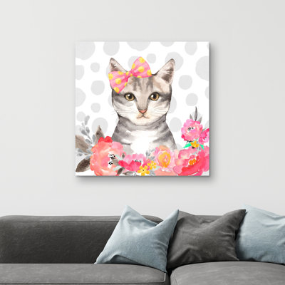 Charming cat - 32"x32" art on canvas