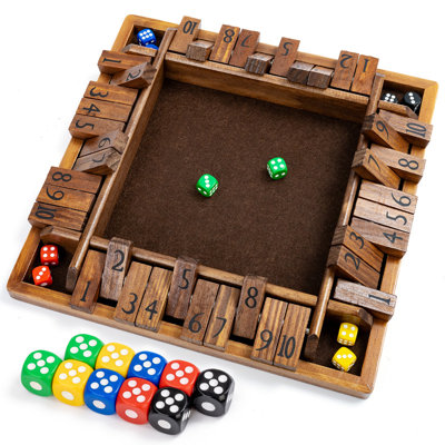 ROPODA - Jeu de dés de 4 pouces à 4 voies pour enfants et adultes (2 à 4 joueurs)