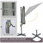 Carmya 3 x 3(m) Cantilever Parasol with Cross Base, Garden Umbrella-1011768686
