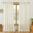 Semi Sheer Rod Pocket Curtain Panel with Tassel Fringe – Faux Linen Textured, Light Filtering, 1 Panel-509945925-509945932