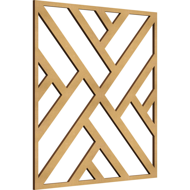 Panneaux muraux décoratifs en bois Killeen, Bouleau, H 15 3/8 po x l 15 3/8 po x P 1/4 po