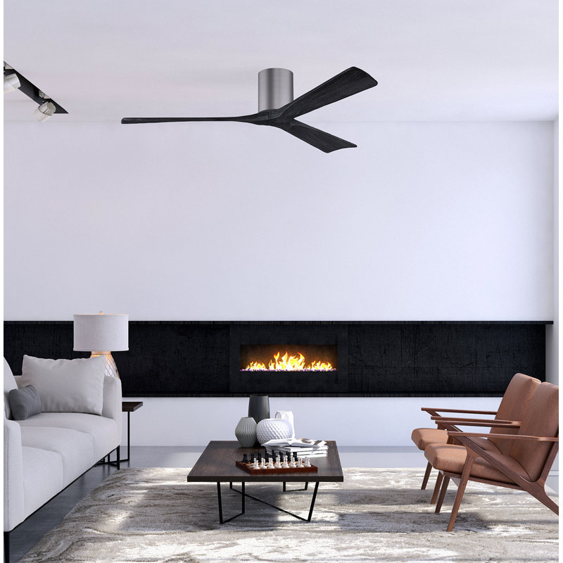 Irene Ceiling Fan, Brushed Pewter, 60", Matte Black