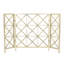 Pare-étincelles de sécurité pour foyer - Fer 3, X, or rose / noir / or, 3 panneaux de fer 30,81 po x 49,93 po x 14 po, motif, finitions or / noir / or, H 30,81 po x l 49,93 po x P 14 po