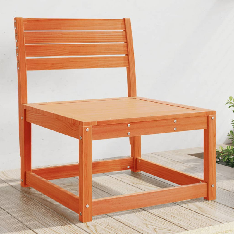 Garden Sofa Solid Wood Pine, Wax Brown
