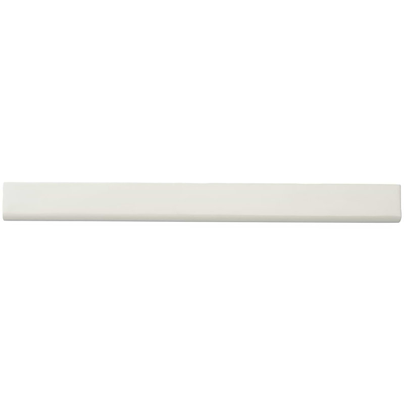 Carolina 2x20 Polished Ceramic Bullnose, White