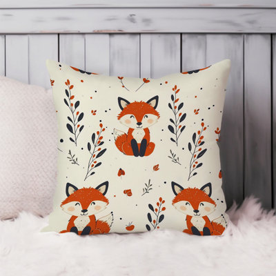 Animals Dreaming of Foxes I Cottage Throw Pillow Cover