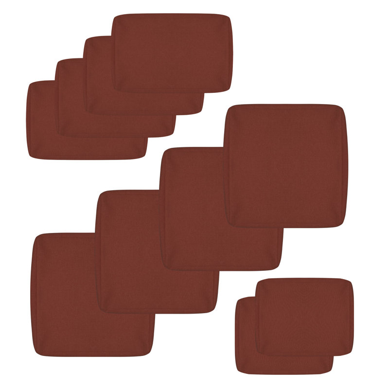 Delaina Hokku Designs Outdoor Cushion Cover 27" X 27", Only Cover!, Red, 10-Piece