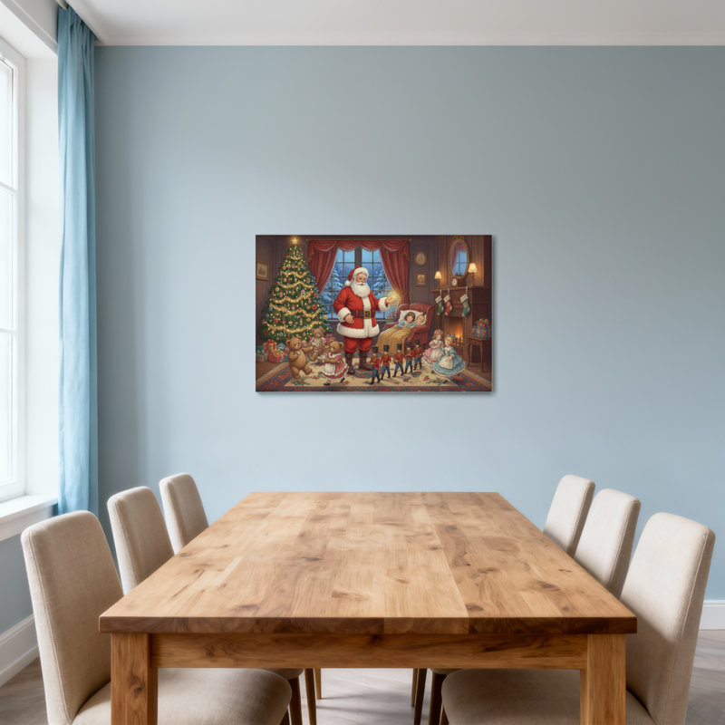 Noël, père Noël, arbre de Noël, jouets, chambre d'enfant, H 16 po x l 24 po