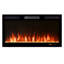 Wrought Studio 48 " W Black Recessed Wall Mounted and Freestanding Electric Fireplace-1016915780