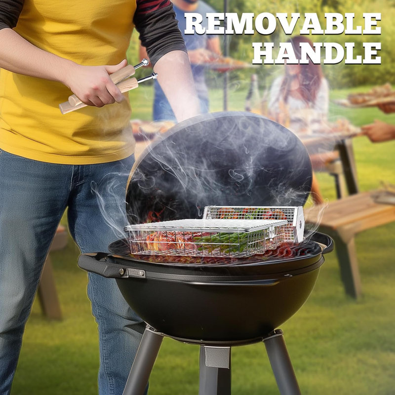 Grill Basket Set With Removable Handle