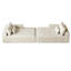 Méridienne surdimensionnée surdimensionnée - Chaise de 102 po avec lit inclinable sans assemblage requis Velours côtelé beige-709509188