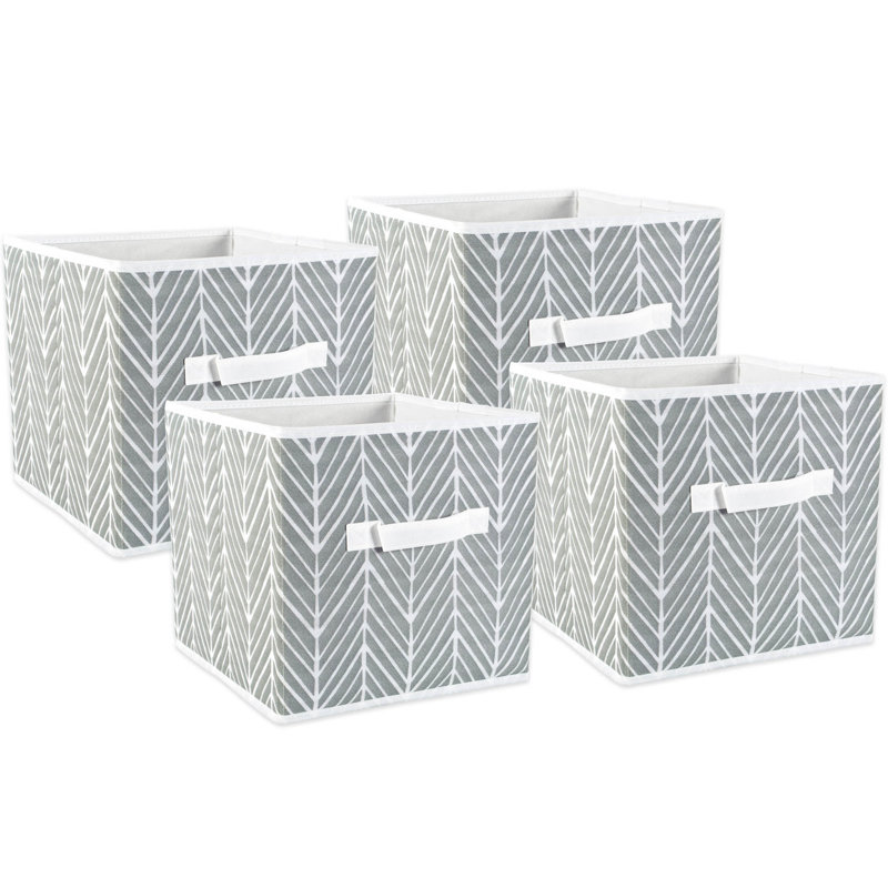 Ensemble de cubes en tissu 4 pièces chevrons non tissé