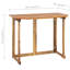  Ensemble bistro brun en bois d'acacia massif