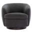 Fauteuil demi-tonneau pivotant rembourré Marcy-101378036