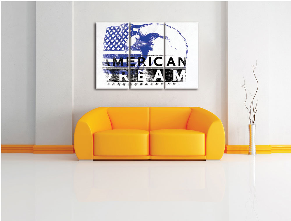 3-tlg. Leinwandbilder-Set „American dream“, Grafikdruck