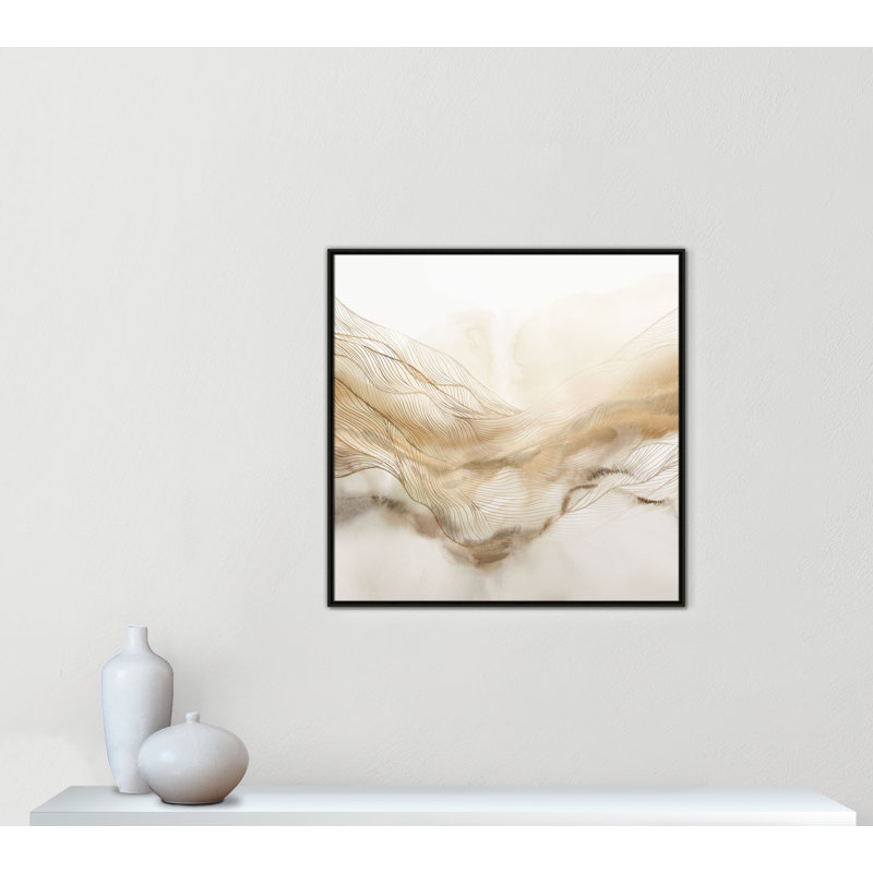 «Line Haze II» par Isabelle Z, H 37,5 po x l 37,5 po, Espresso