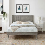 Alana Wood Platform Bed with Splayed Legs