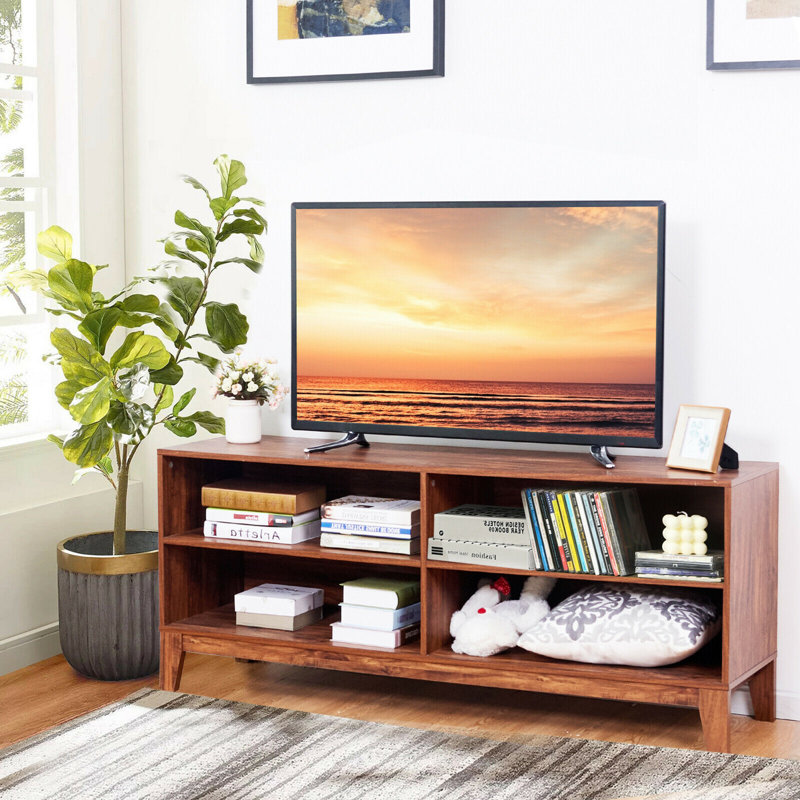 Norman Unfinished TV Stand for TVs up to 58", Brown